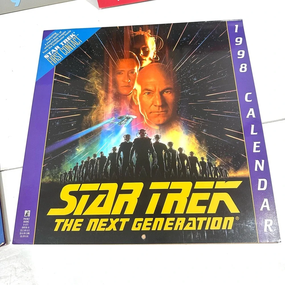 Lot of 5 Vintage Star Trek Original 90s Series Calendars- 90, 92, 93, 94, 98